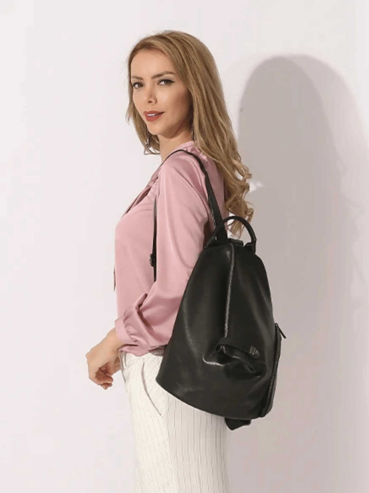 Stella | Modern Leather Backpack with Unique Zipper Detailing Aurora-Bags