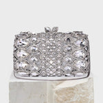 The Macy | Rhinestones Crystals Clutch Bag - Silver - clutches from Aurora-Bags for sale at Aurora-Bags