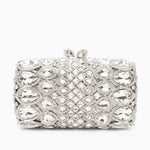 The Macy | Rhinestones Crystals Clutch Bag - Silver - clutches from Aurora-Bags for sale at Aurora-Bags