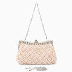 The Maddy | Braided Rhinestone Clutch Bag - Aurora-Bags