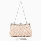 The Maddy | Braided Rhinestone Clutch Bag - Aurora-Bags