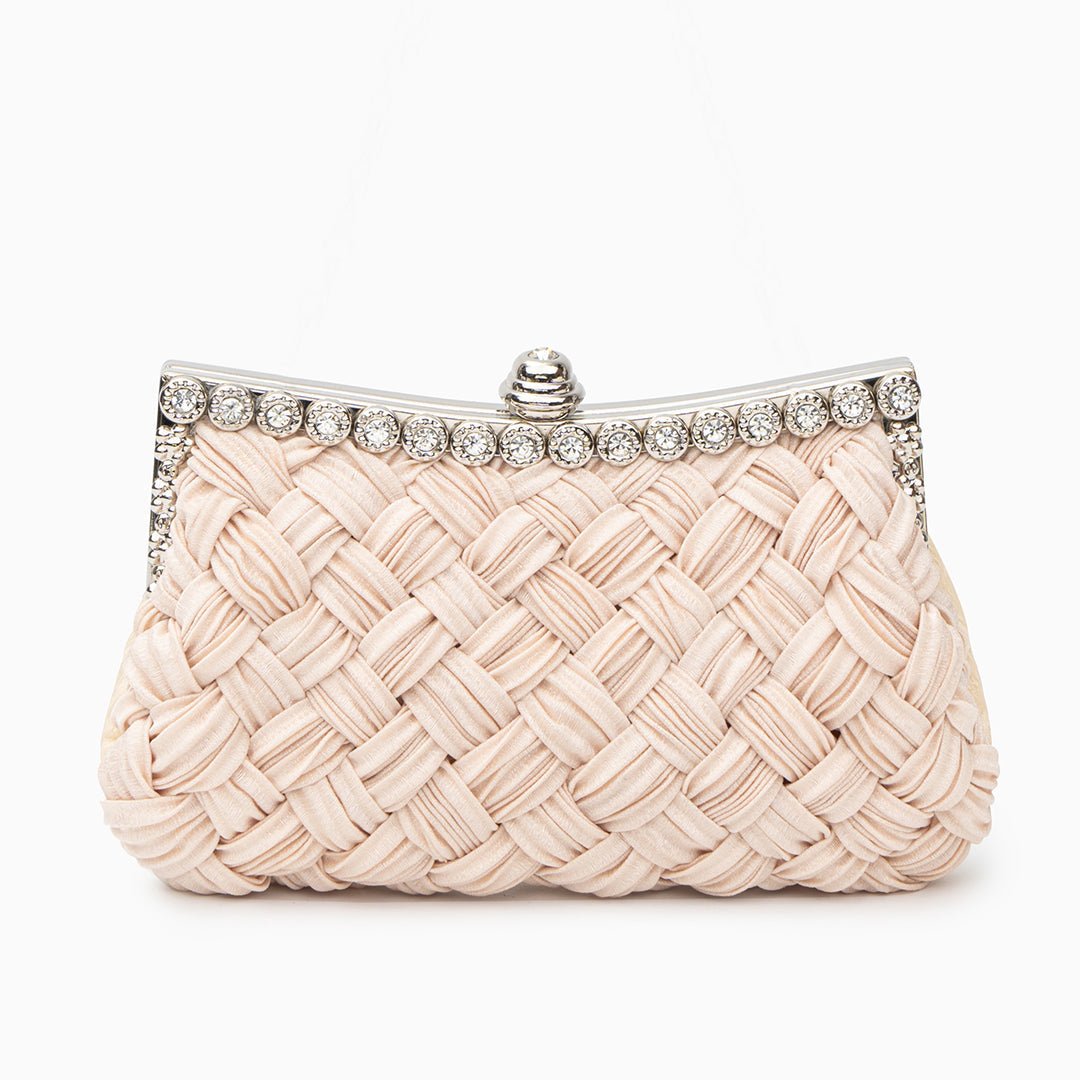 The Maddy | Braided Rhinestone Clutch Bag - Aurora-Bags