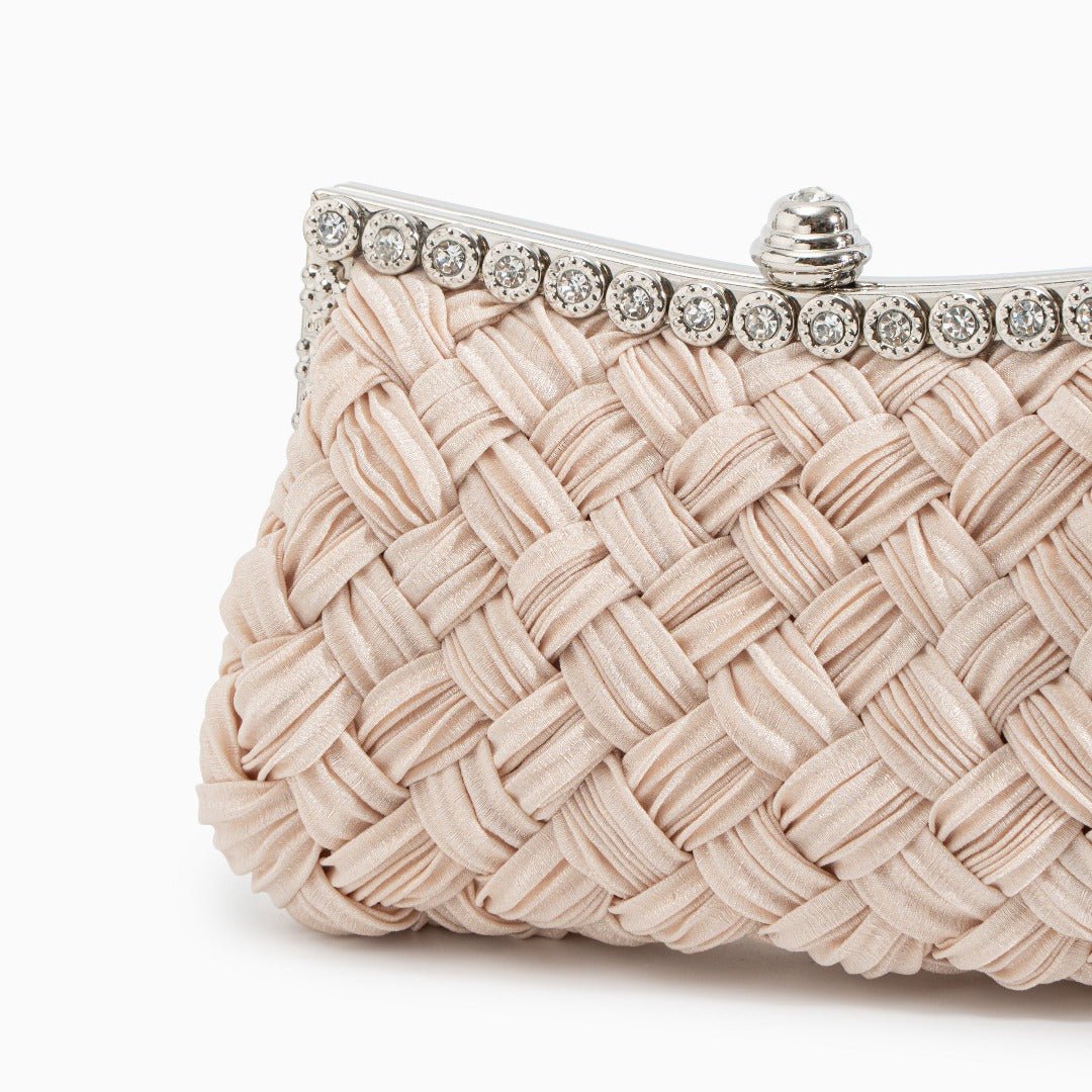 The Maddy | Braided Rhinestone Clutch Bag - Aurora-Bags