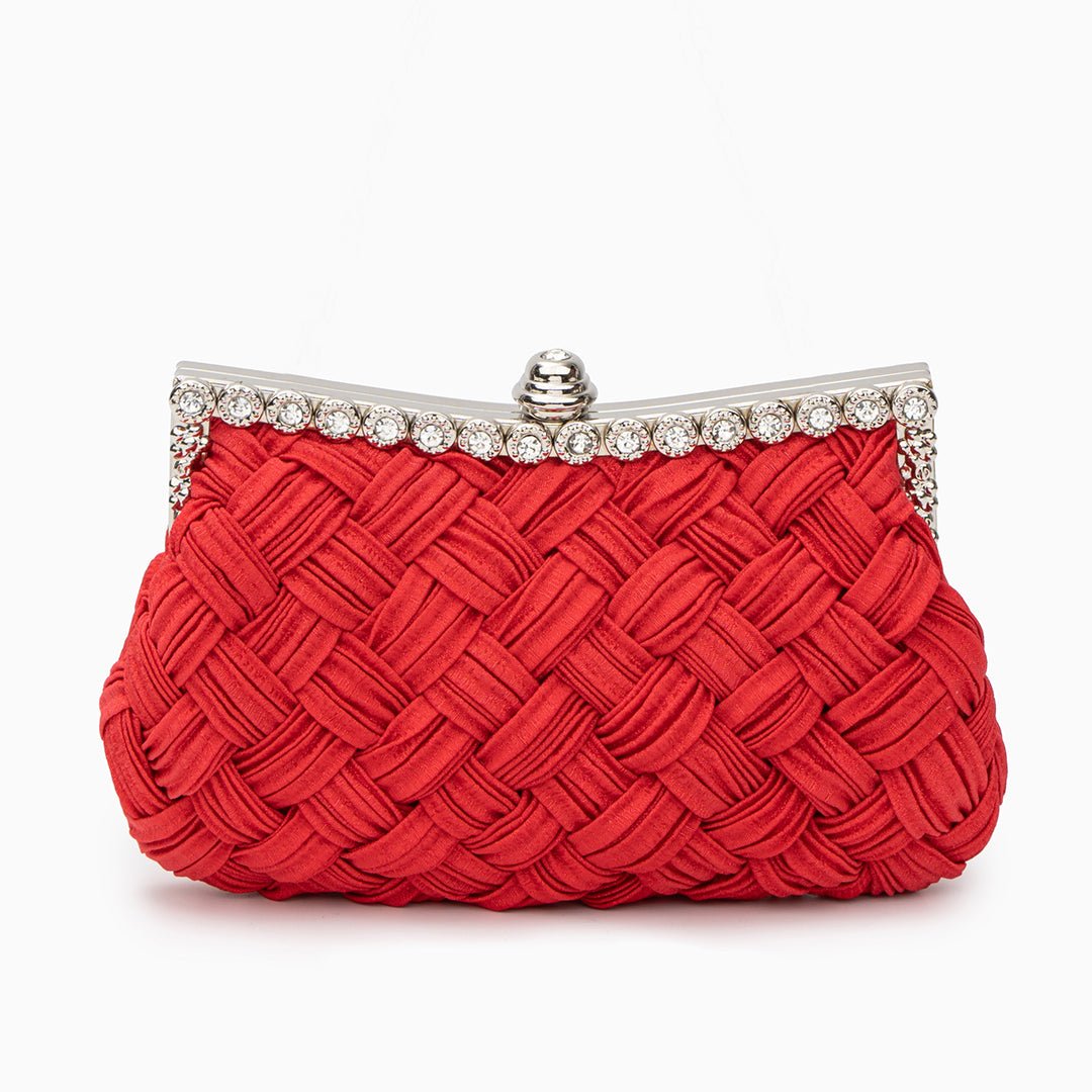 The Maddy | Braided Rhinestone Clutch Bag - Aurora-Bags