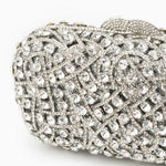 The Valentina | Rhinestones Clutch Bag - Silver - Aurora-Bags