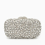 The Valentina | Rhinestones Clutch Bag - Silver - Aurora-Bags