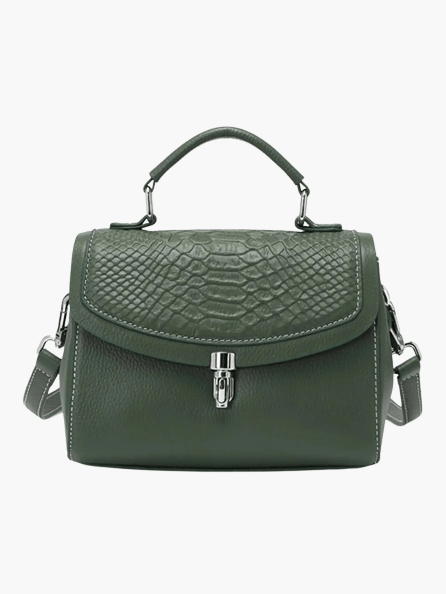 Victoria | Croc-Embossed Top Handle Bag Feylen.com