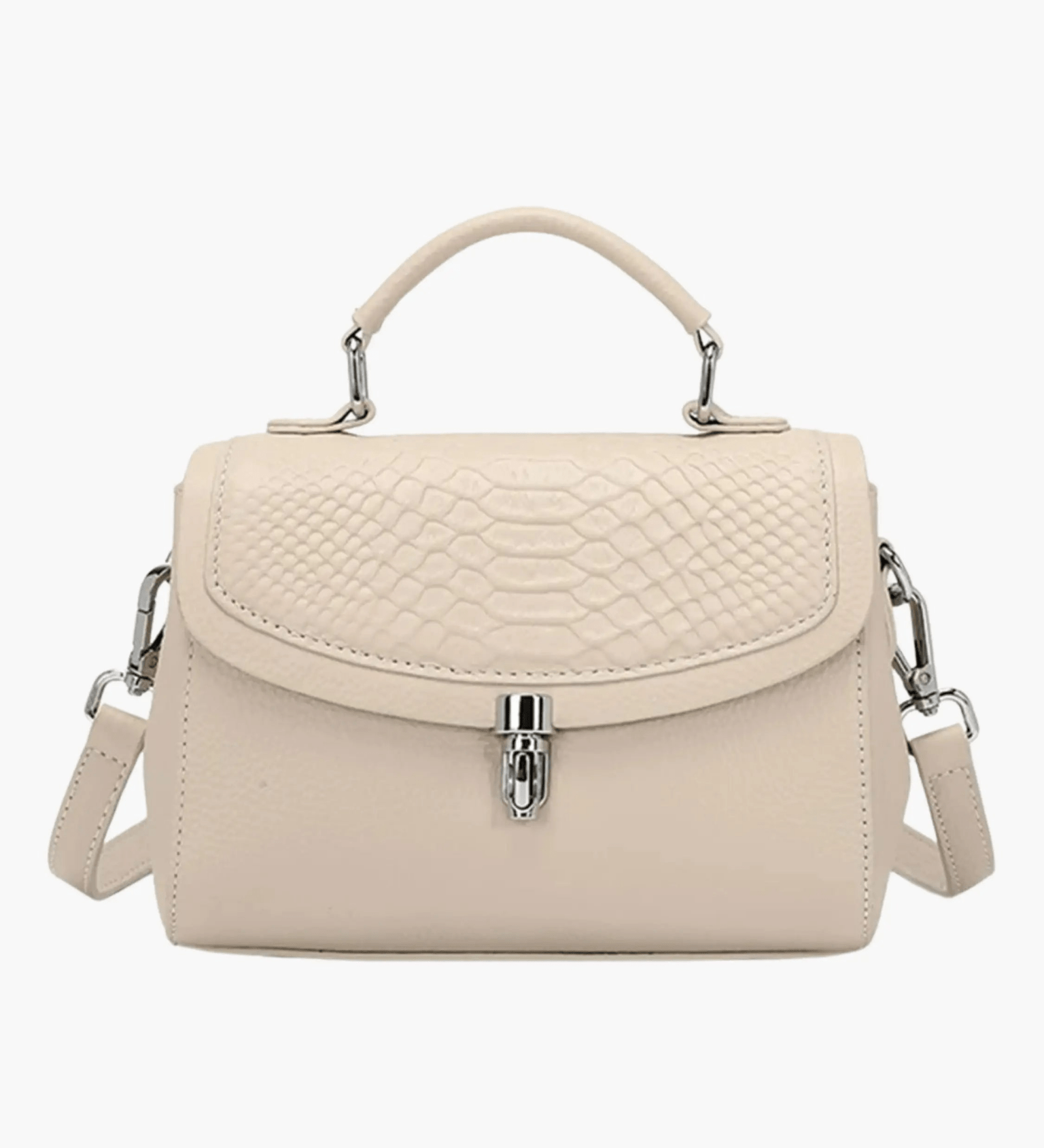 Victoria | Croc-Embossed Top Handle Bag Feylen.com