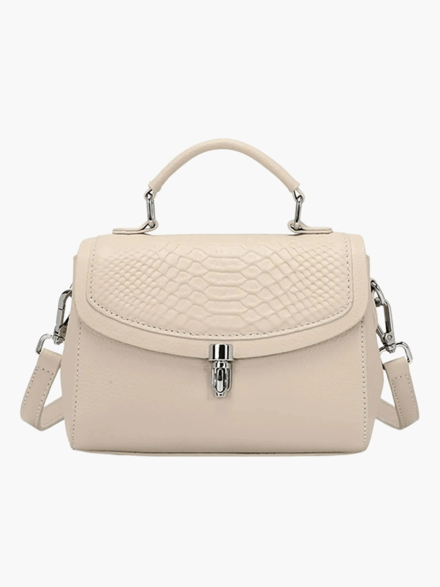 Victoria | Croc-Embossed Top Handle Bag Feylen.com