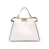 Xylora | White Structured Leather Tote – Elegant & Timeless