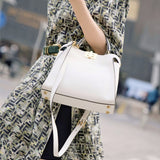 Xylora | White Structured Leather Tote – Elegant & Timeless