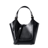 Ylani | Chic Black Leather Bucket Bag