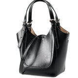 Ylani | Chic Black Leather Bucket Bag
