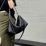 Thessaly | Sage Green Woven Leather Hobo Bag – Chic, Soft & Effortlessly Stylish