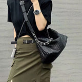 Thessaly | Sage Green Woven Leather Hobo Bag – Chic, Soft & Effortlessly Stylish