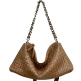 Thessaly | Sage Green Woven Leather Hobo Bag – Chic, Soft & Effortlessly Stylish
