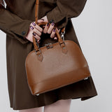 Calypso | Elegant Brown Dome Handbag – Classic Style & Everyday Luxury