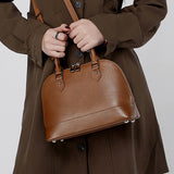 Calypso | Elegant Brown Dome Handbag – Classic Style & Everyday Luxury