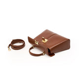 Marcelline | Elegant Black Leather Top-Handle Bag – Classic Luxury & Versatility