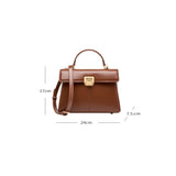 Marcelline | Elegant Black Leather Top-Handle Bag – Classic Luxury & Versatility