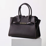 Natalie | Taupe Leather Satchel Bag – Elegant & Timeless