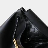 Ella Structured Flap Handbag - Elegant Top Handle with Knot Detail