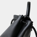 Ella Structured Flap Handbag - Elegant Top Handle with Knot Detail