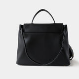 Ella Structured Flap Handbag - Elegant Top Handle with Knot Detail