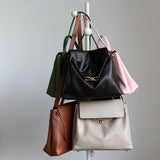 Ella Structured Flap Handbag - Elegant Top Handle with Knot Detail