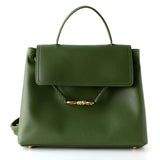 Ella Structured Flap Handbag - Elegant Top Handle with Knot Detail