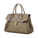 Genevieve | Black Classic Leather Satchel – Elegant & Timeless