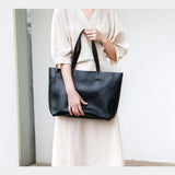 Emma | Black Leather Tote Bag – Classic & Versatile