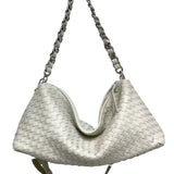 Thessaly | Sage Green Woven Leather Hobo Bag – Chic, Soft & Effortlessly Stylish
