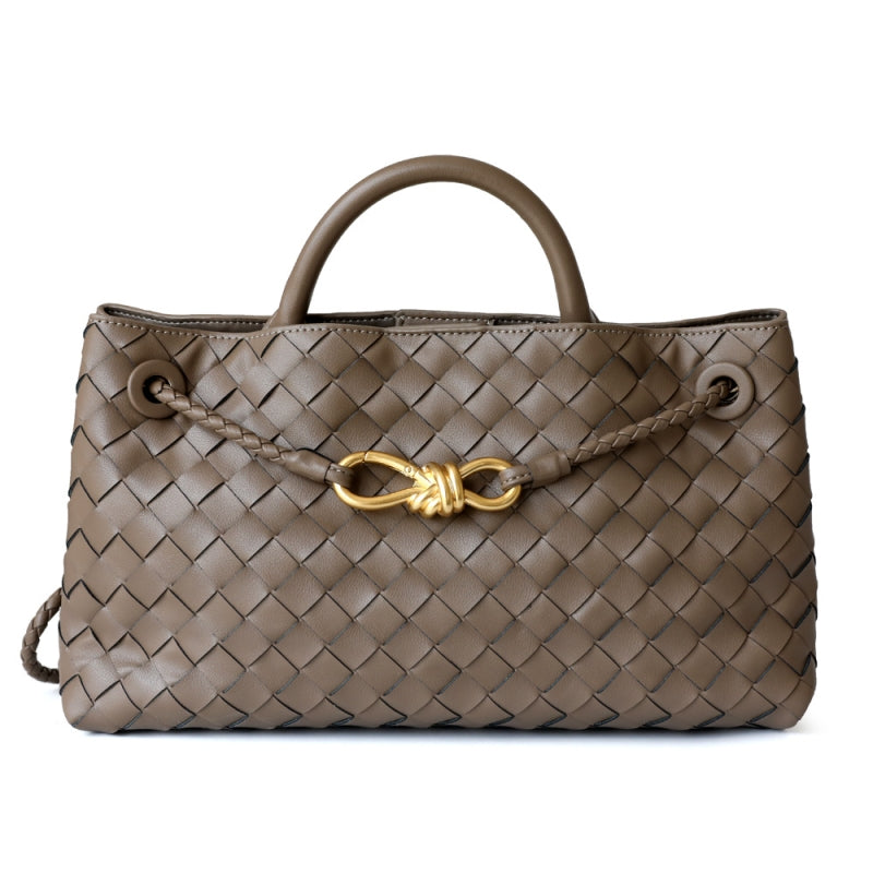 Rielle | Sage Woven Vegan Leather Handbag – Chic, Elegant & Timeless