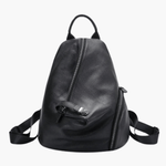 Zoe | Modern Leather Backpack with Unique Zipper Details Aurora-Bags