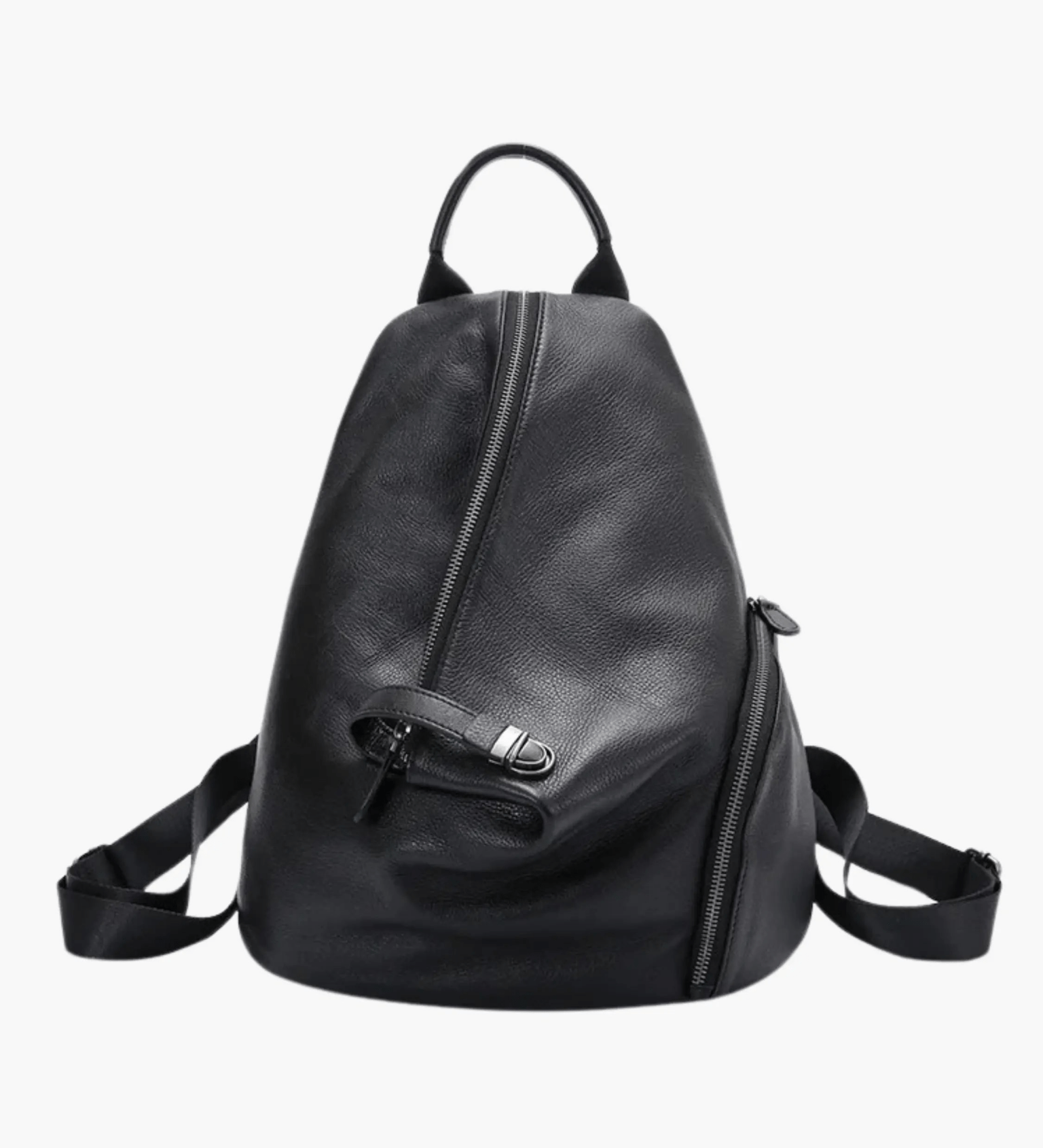 Zoe | Modern Leather Backpack with Unique Zipper Details Aurora-Bags