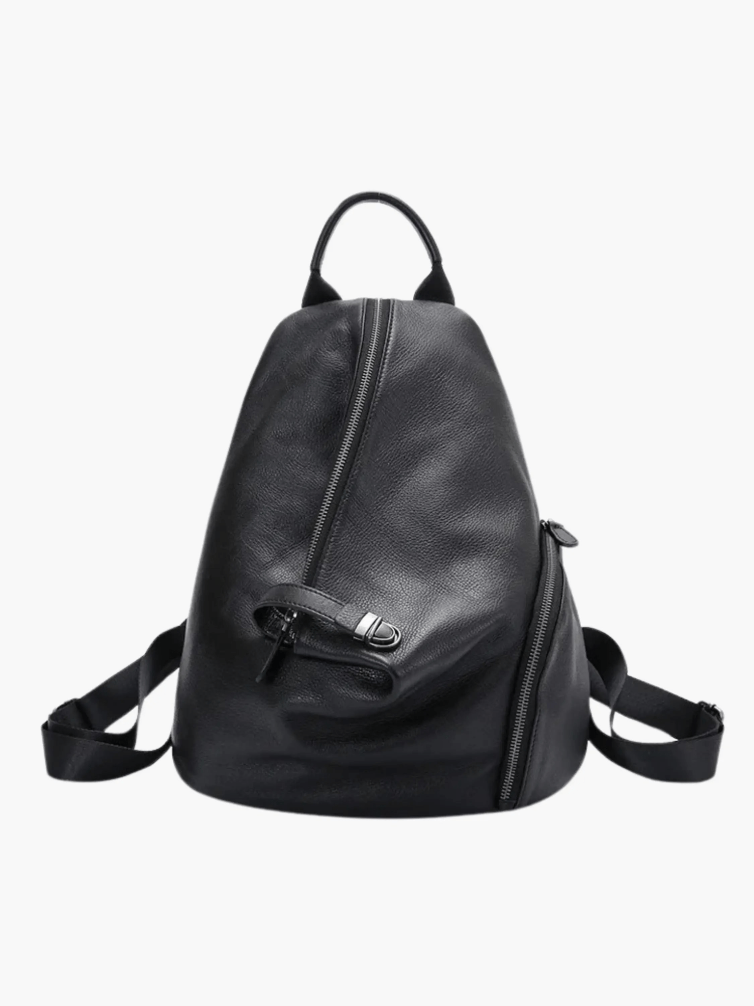 Zoe | Modern Leather Backpack with Unique Zipper Details Aurora-Bags