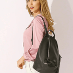 Zoe | Modern Leather Backpack with Unique Zipper Details Aurora-Bags