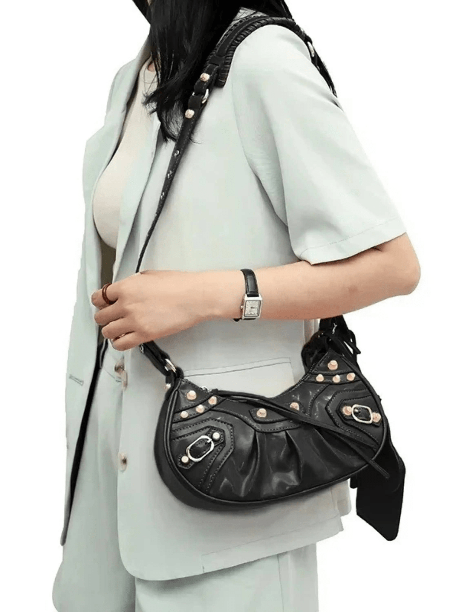 Mireille | Retro Schoudertas met Studs Aurora-Bags